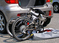 DAHON JetStream P8 2006年モデル ―― 折畳み状態+ちび輪バッグ